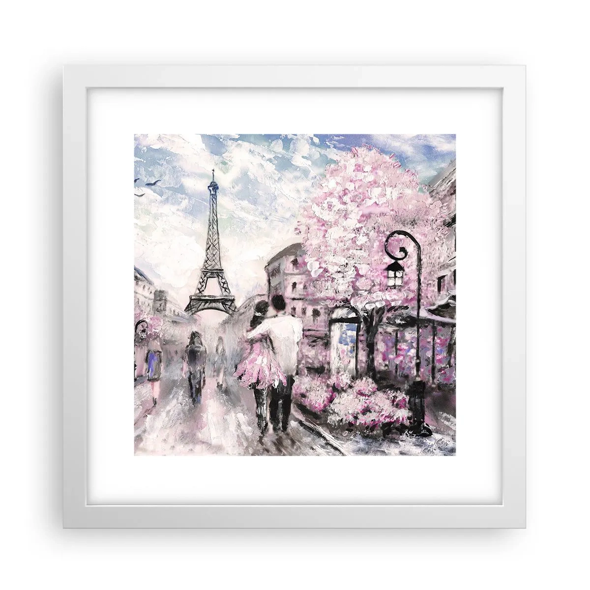 Pôster em moldura branca - Como for se apaixonar, somente em... - 30x30 cm