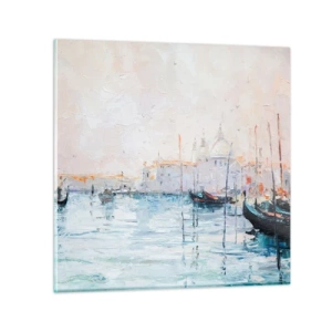 Quadro em vidro - Além da água, atrás do nevoeiro - 70x70 cm