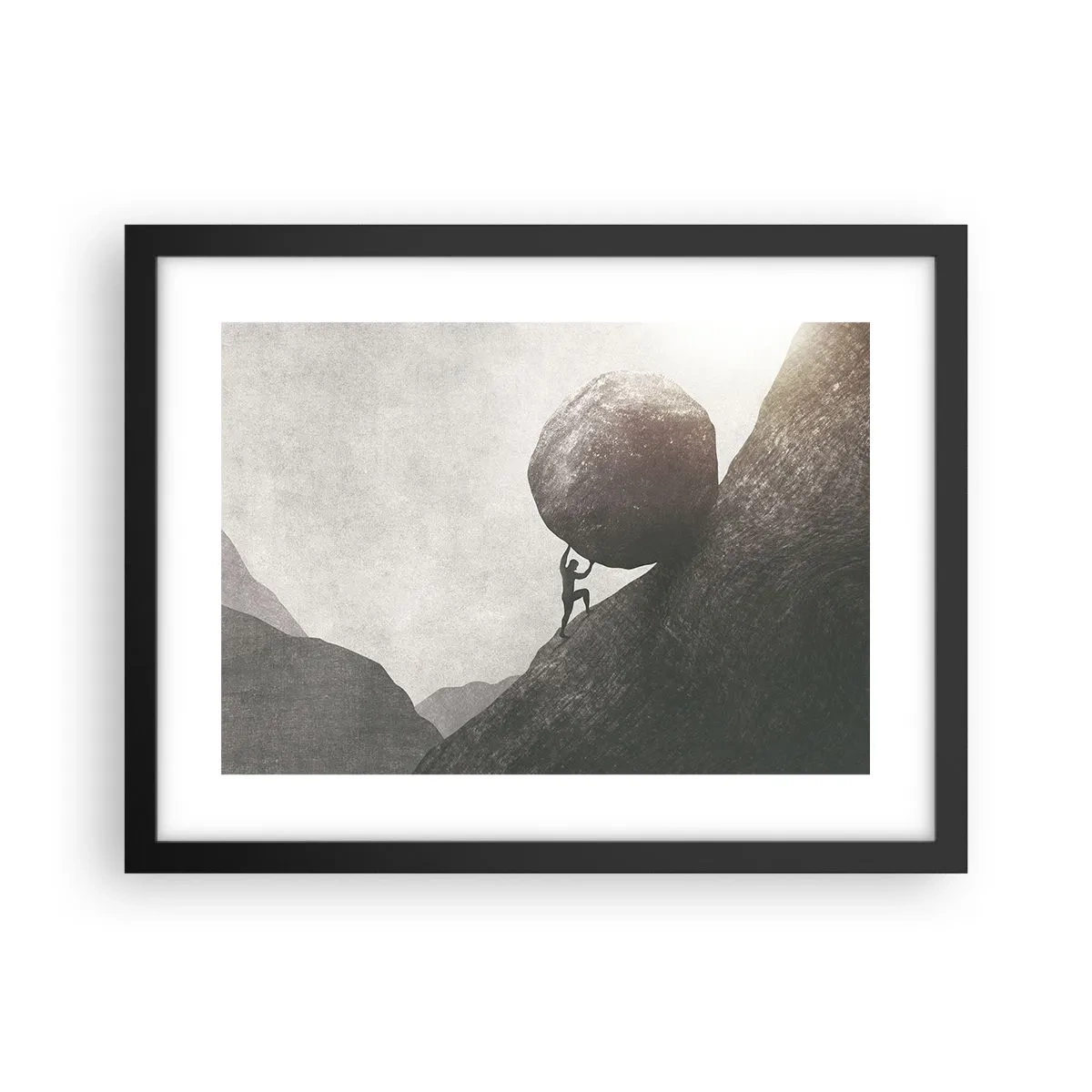 Pôster com moldura preta - Eu creio - 40x30 cm