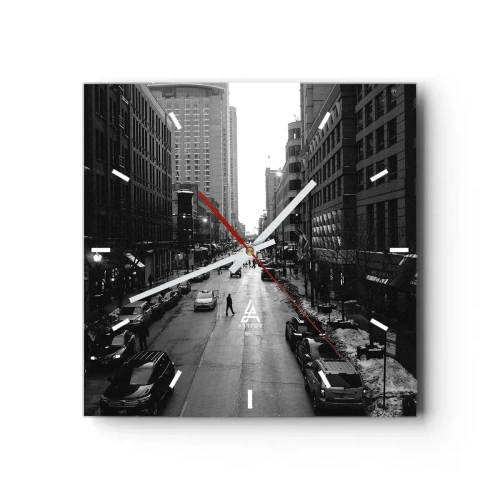 Relógio de parede - Relógio em vidro - Outro dia como todos os dias - 30x30 cm