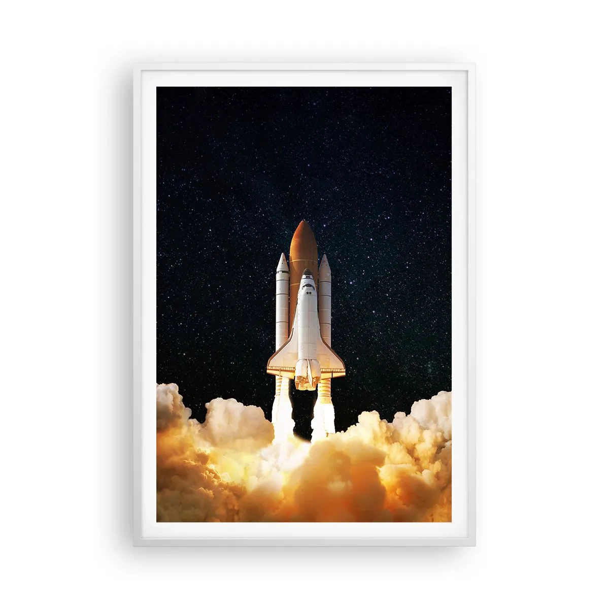Pôster em moldura branca - Ad astra! - 70x100 cm