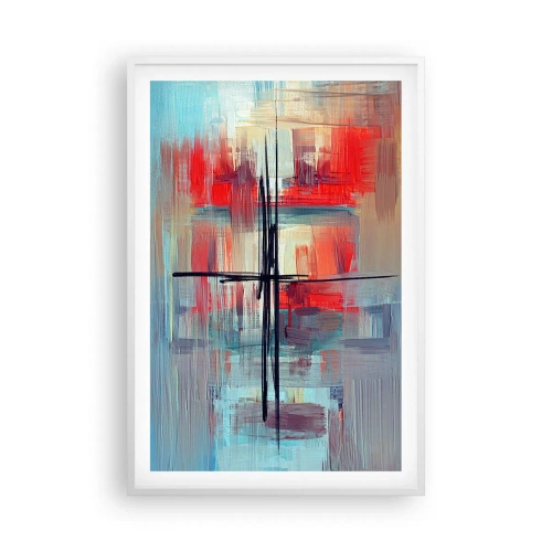 Pôster em moldura branca - Uma paisagem numa dimensão desconhecida - 61x91 cm