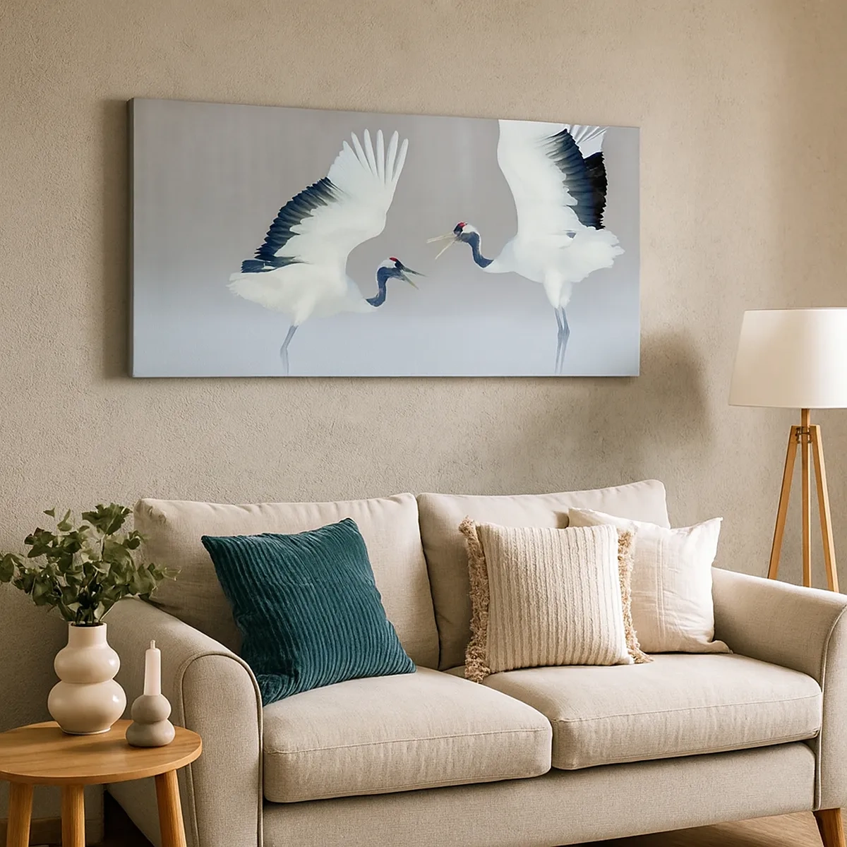 Quadro em tela - Dança no nevoeiro - 30x30 cm