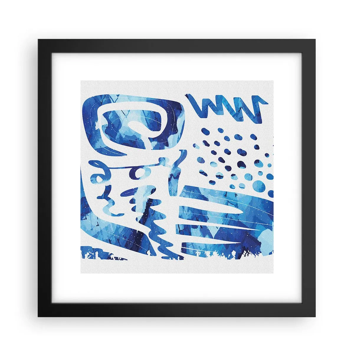 Pôster com moldura preta - Voltar às raízes - 30x30 cm