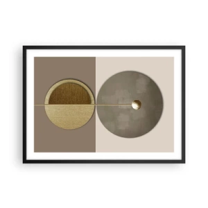 Pôster com moldura preta - Equilíbrio perfeito - 70x50 cm