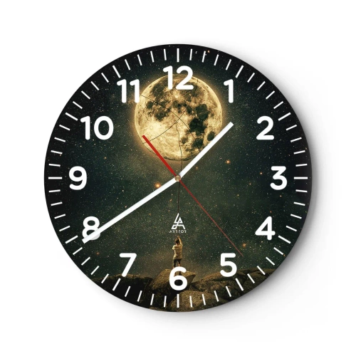 Relógio de parede - Relógio em vidro - Aquele que roubou a lua - 40x40 cm