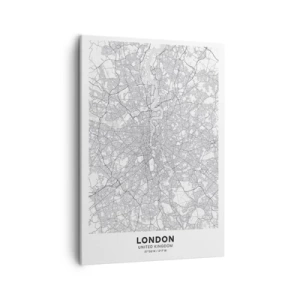 Quadro em tela - Mapa do labirinto de Londres - 50x70 cm