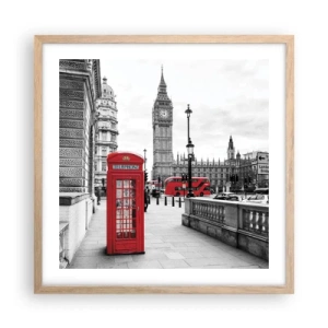 Pôster com moldura de carvalho claro - Sem dúvida, Londres - 50x50 cm