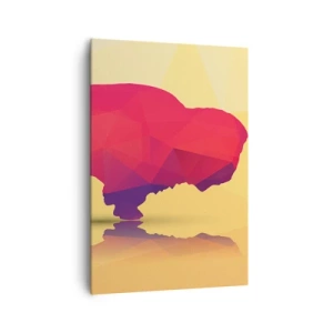 Quadro em tela - A força amaranto do bisonte - 70x100 cm