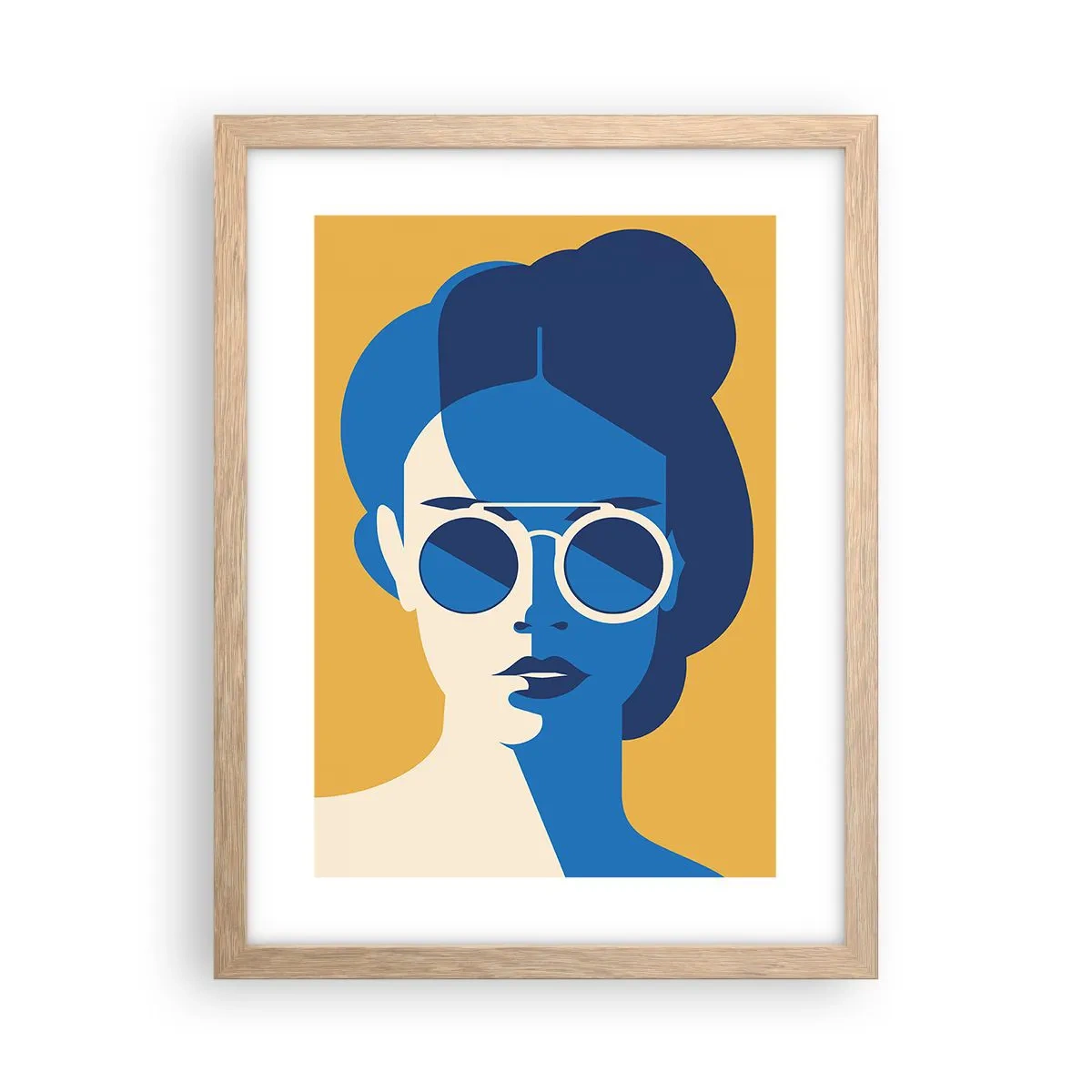 Pôster com moldura de carvalho claro - Look de férias - 30x40 cm