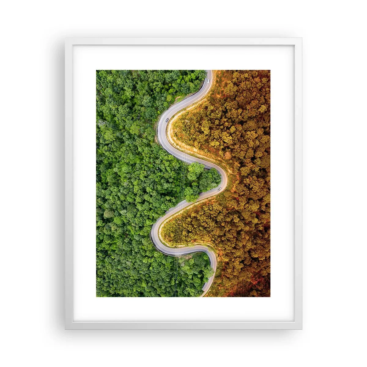 Pôster em moldura branca - Fronteiras e descobertas - 40x50 cm