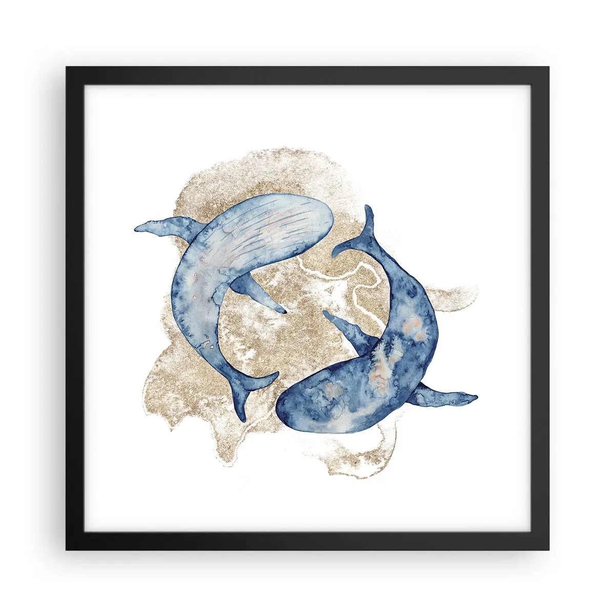 Pôster com moldura preta - Amizade ou amor? - 40x40 cm