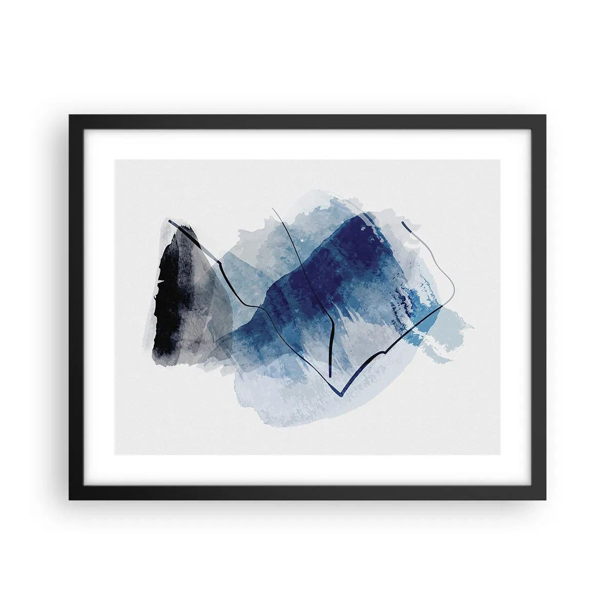 Pôster com moldura preta - Iceberg - 50x40 cm