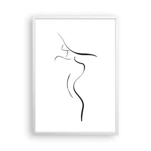 Pôster em moldura branca - Elusiva como uma onda - 50x70 cm
