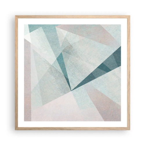 Pôster com moldura de carvalho claro - Calmo, embora dinâmico - 60x60 cm