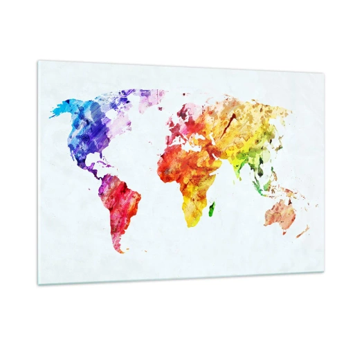 Quadro em vidro - Todas as cores do mundo - 120x80 cm