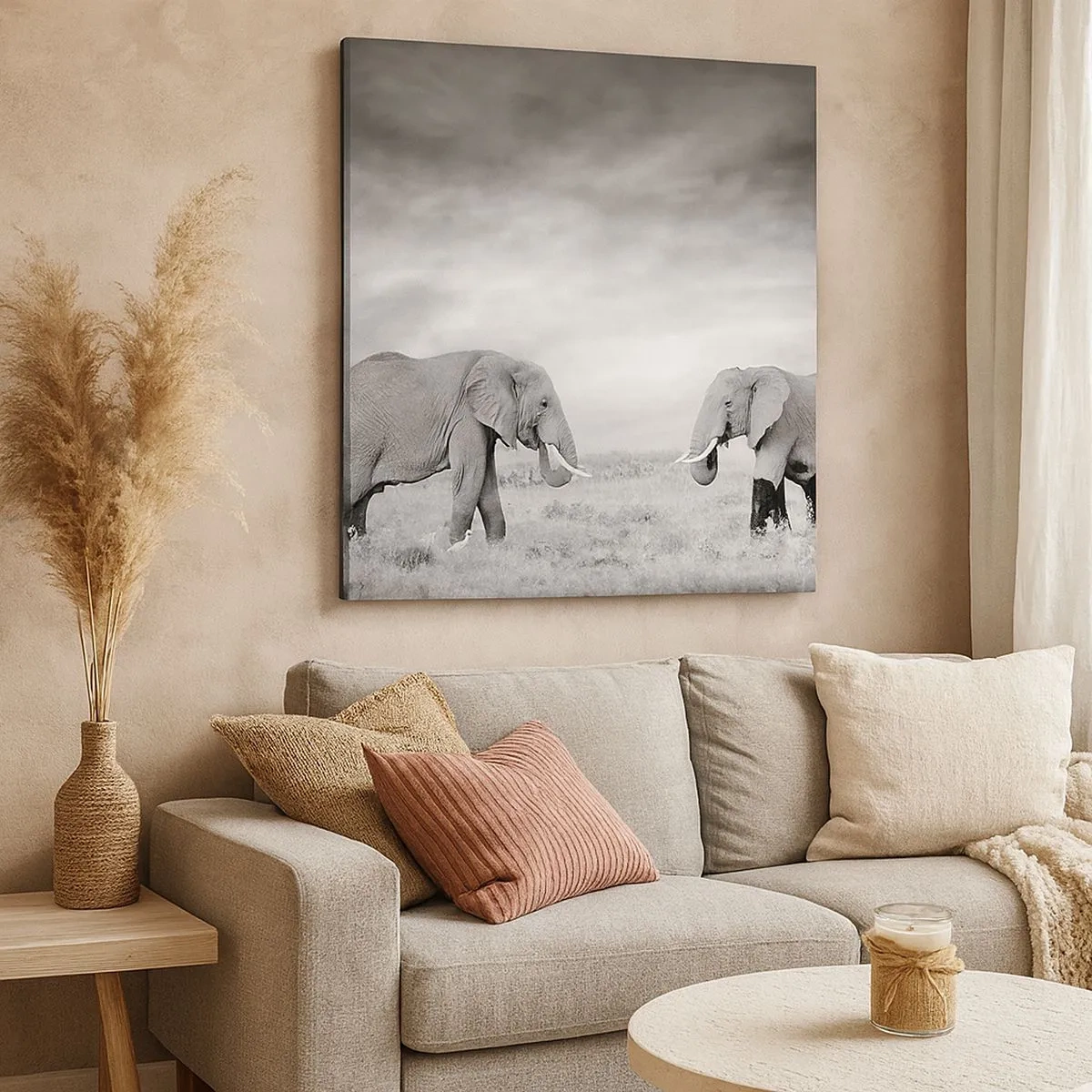 Quadro em tela - O cinza é belo - 30x30 cm