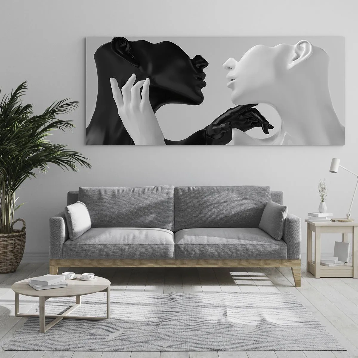 Quadro em vidro - Atração – desejo - 140x50 cm