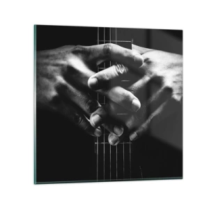 Quadro em vidro - Oração do artista - 70x70 cm