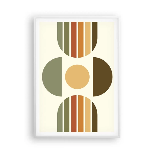 Pôster em moldura branca - Em tons terrosos - 70x100 cm