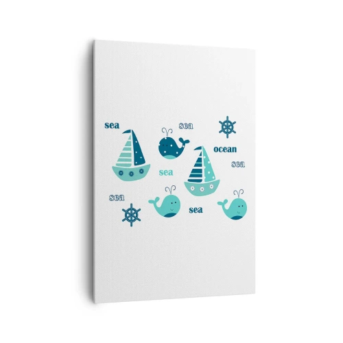 Quadro em tela - Através dos mares e oceanos - 70x100 cm