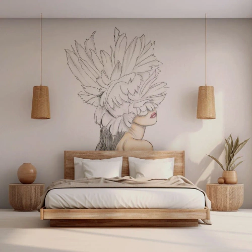 Papel de Parede Premium Canvas - Beleza coroada - Abstração, Mulher, Corpo - 500x350 cm