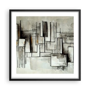 Pôster com moldura preta - O poder da simplicidade - 50x50 cm