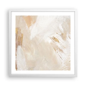 Pôster em moldura branca - Composição pastel - 50x50 cm