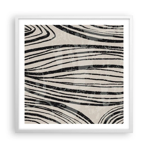 Pôster em moldura branca - Piscina em linha - 60x60 cm