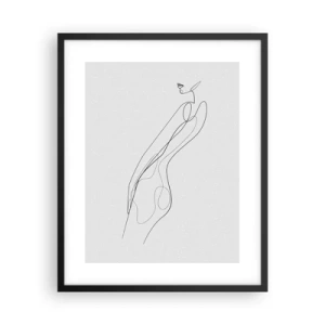 Pôster com moldura preta - Apenas uma promessa - 40x50 cm