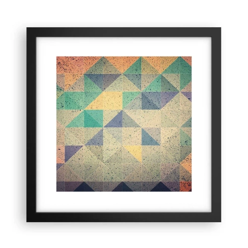 Pôster com moldura preta - República dos triângulos - 30x30 cm