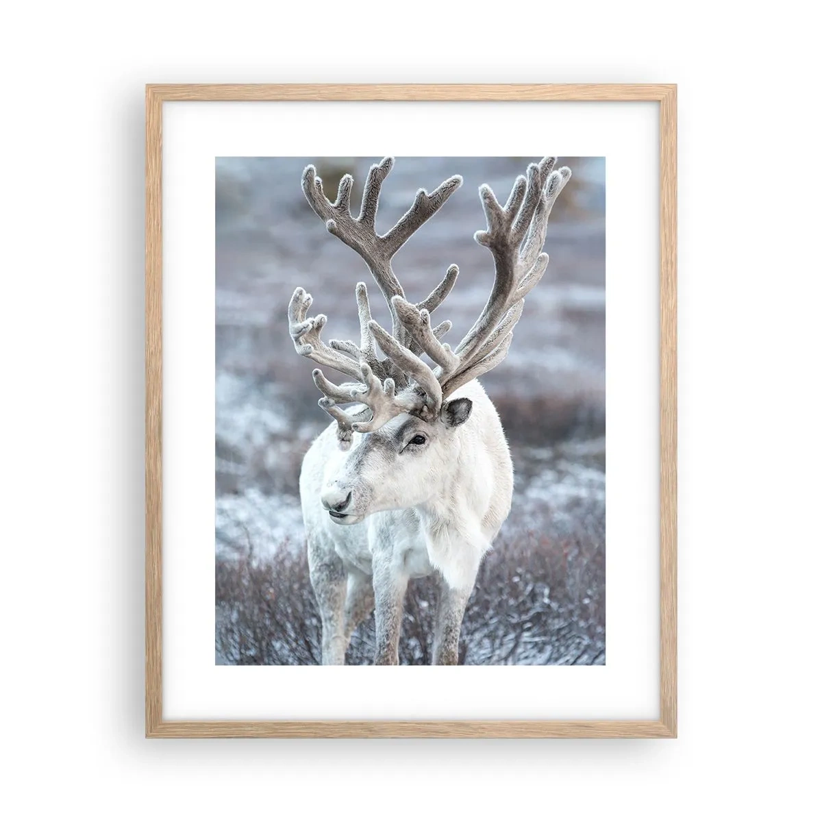 Pôster com moldura de carvalho claro - Retrato ao sol - 40x50 cm