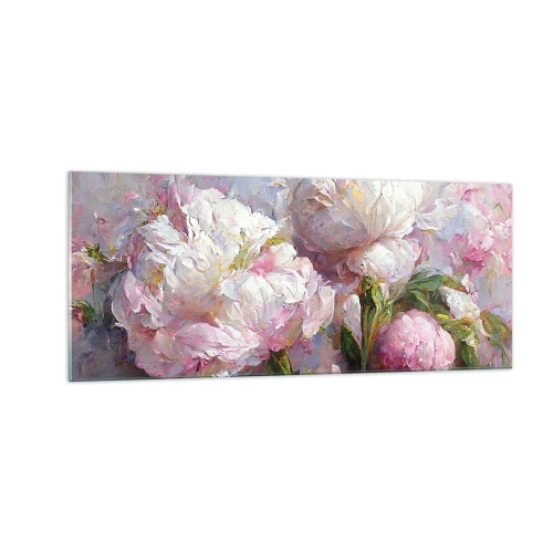 Quadro em vidro - Um buquê cheio de vida - 100x40 cm