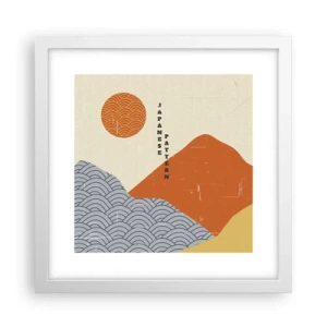 Pôster em moldura branca - No espírito japonês - 30x30 cm