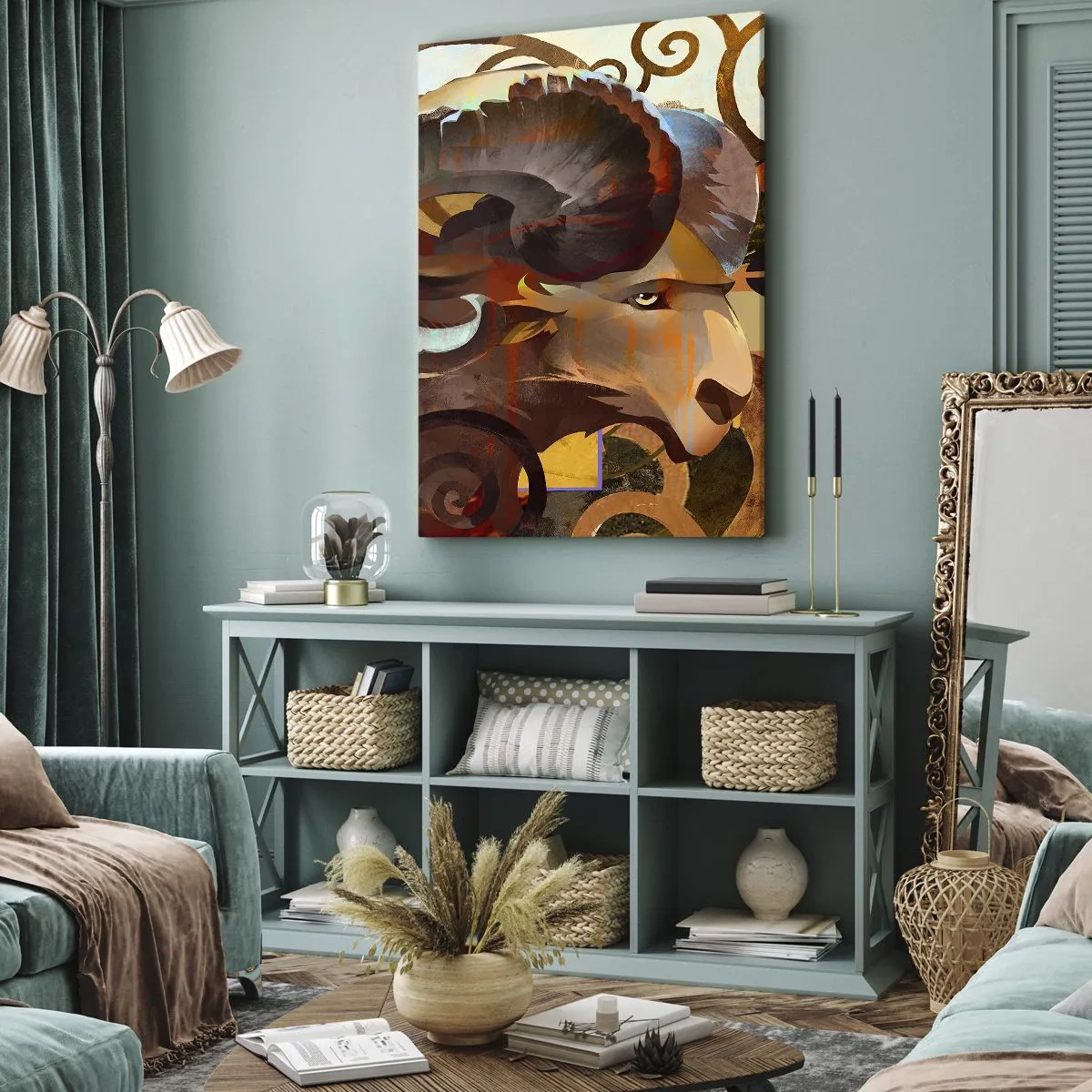 Quadro em tela - Magia - religiões - rituais - 65x120 cm