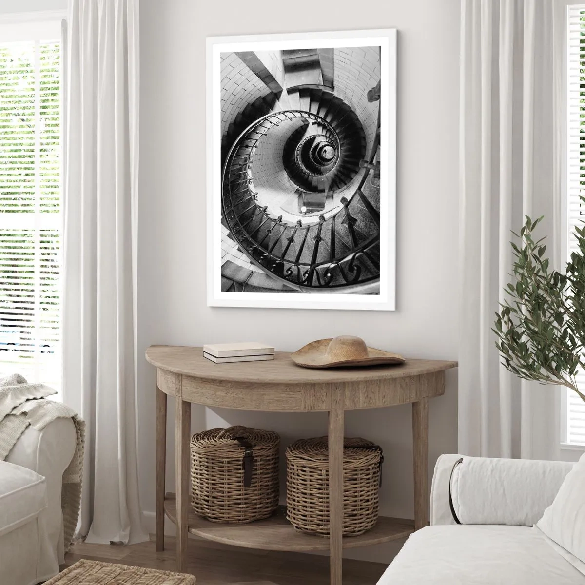 Pôster em moldura branca - Cada vez mais alto - 40x50 cm