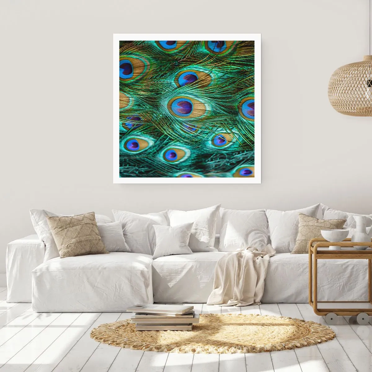 Pôster - Um olhar de pavão - 40x40 cm
