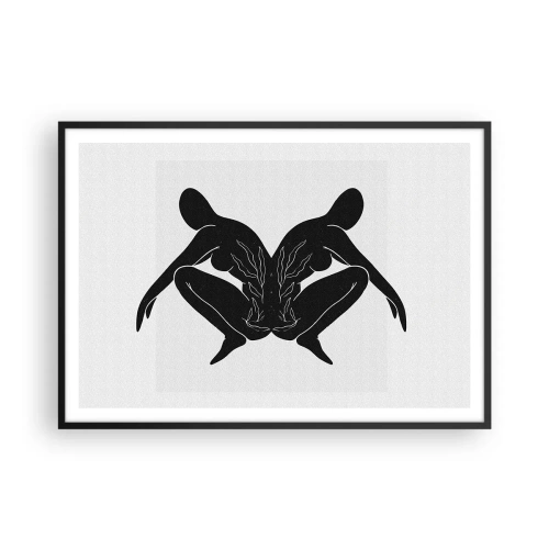 Pôster com moldura preta - Uma alma comum - 100x70 cm