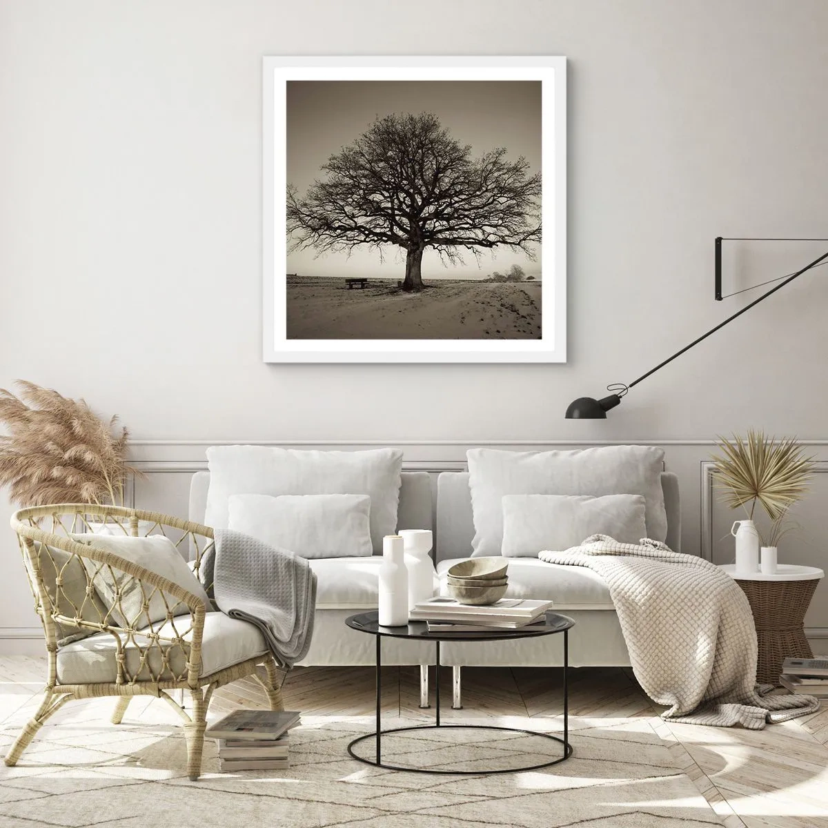 Pôster em moldura branca - Daqui para a eternidade - 40x40 cm