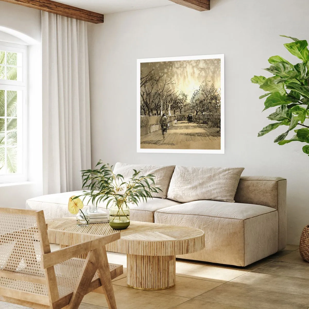 Pôster - Um momento capturado por uma pena - 40x40 cm