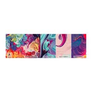 Amostra de Papel de Parede Standard Eco - O nascimento das cores - Abstração, Pedaço, Padrão Moderno - 100x30 cm