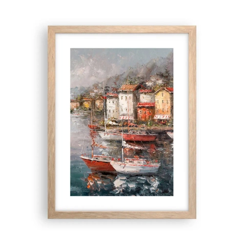 Pôster com moldura de carvalho claro - Refúgio romântico - 30x40 cm