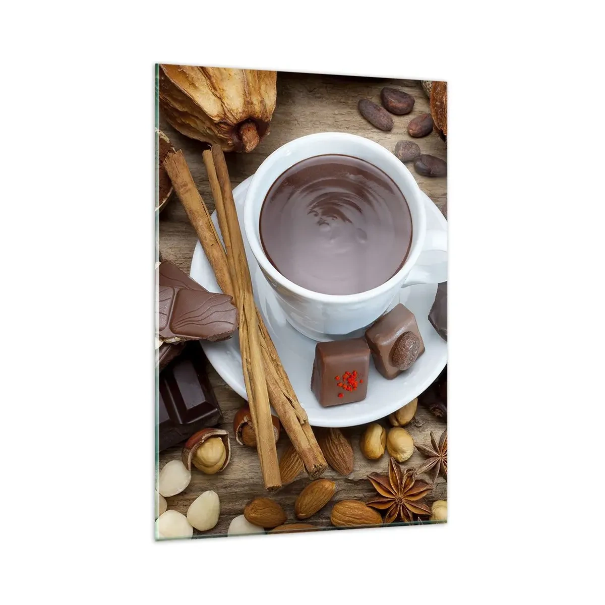 Quadro em vidro - Da fábrica de chocolate de conto de fadas - 80x120 cm