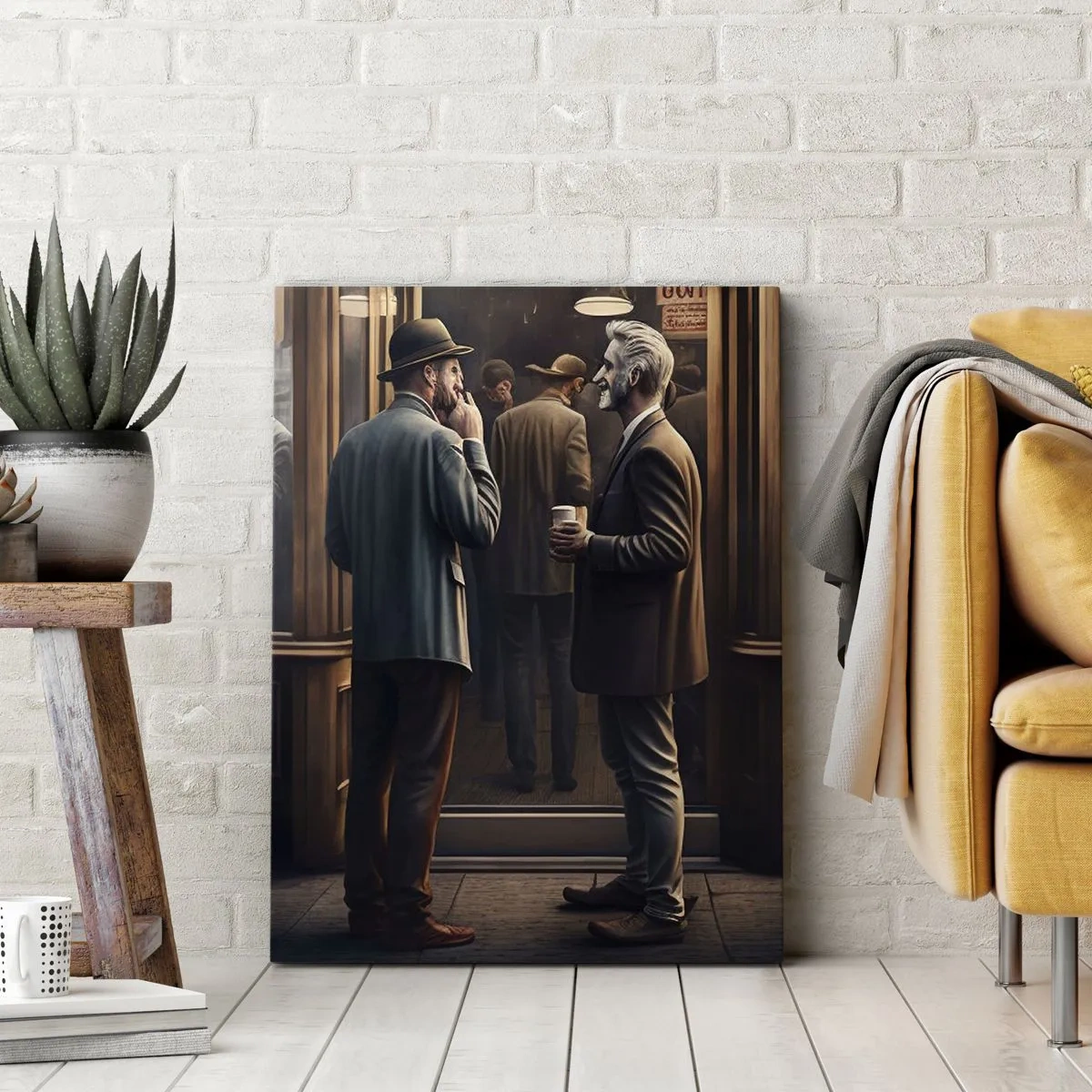 Quadro em tela - Boa hora do dia - 55x100 cm