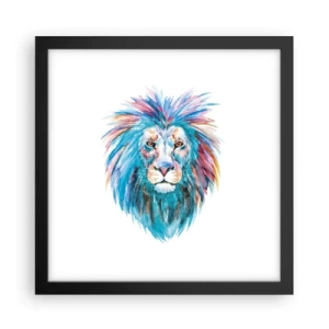 Pôster com moldura preta - Aura eletrizante - 30x30 cm