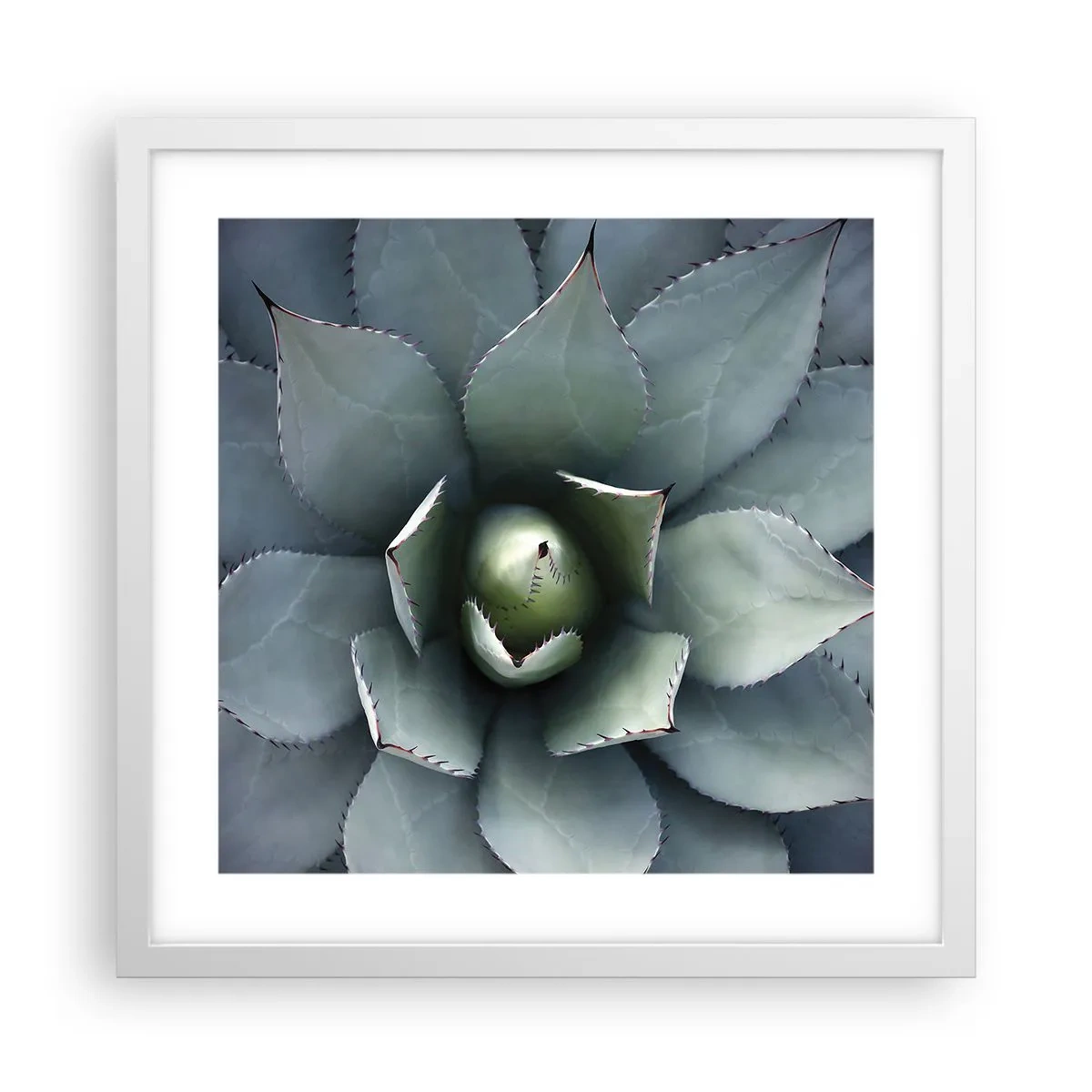 Pôster em moldura branca - Atrai e adverte - 40x40 cm