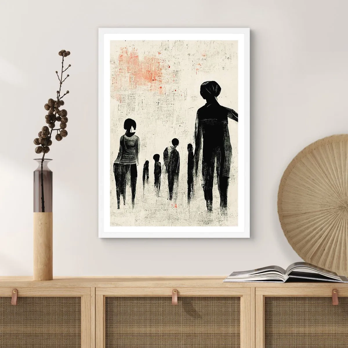 Pôster em moldura branca - Contra a solidão - 61x91 cm