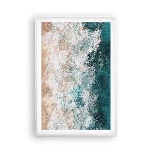 Pôster em moldura branca - Histórias do mar - 61x91 cm