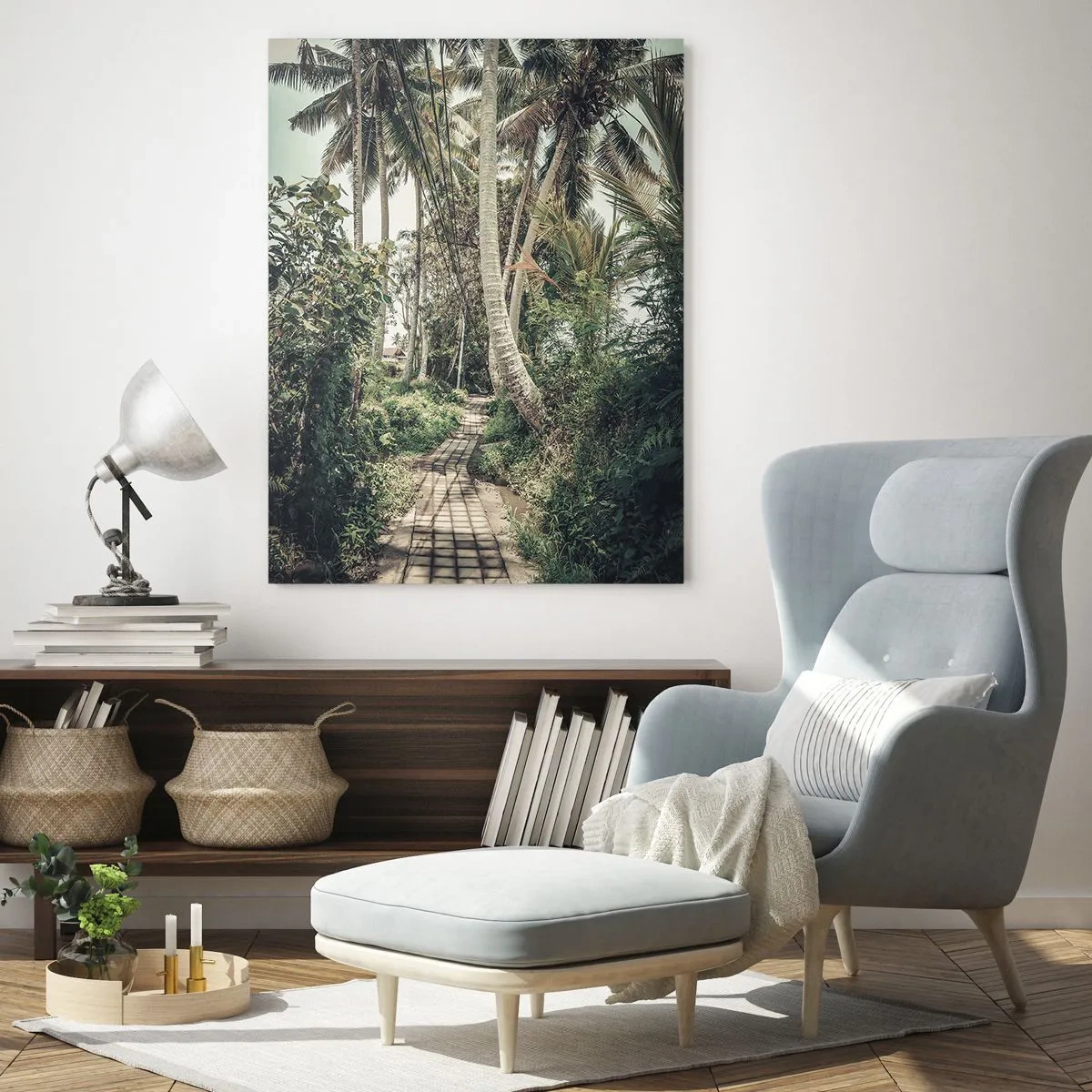 Quadro em vidro - Beco das palmeiras - 50x70 cm