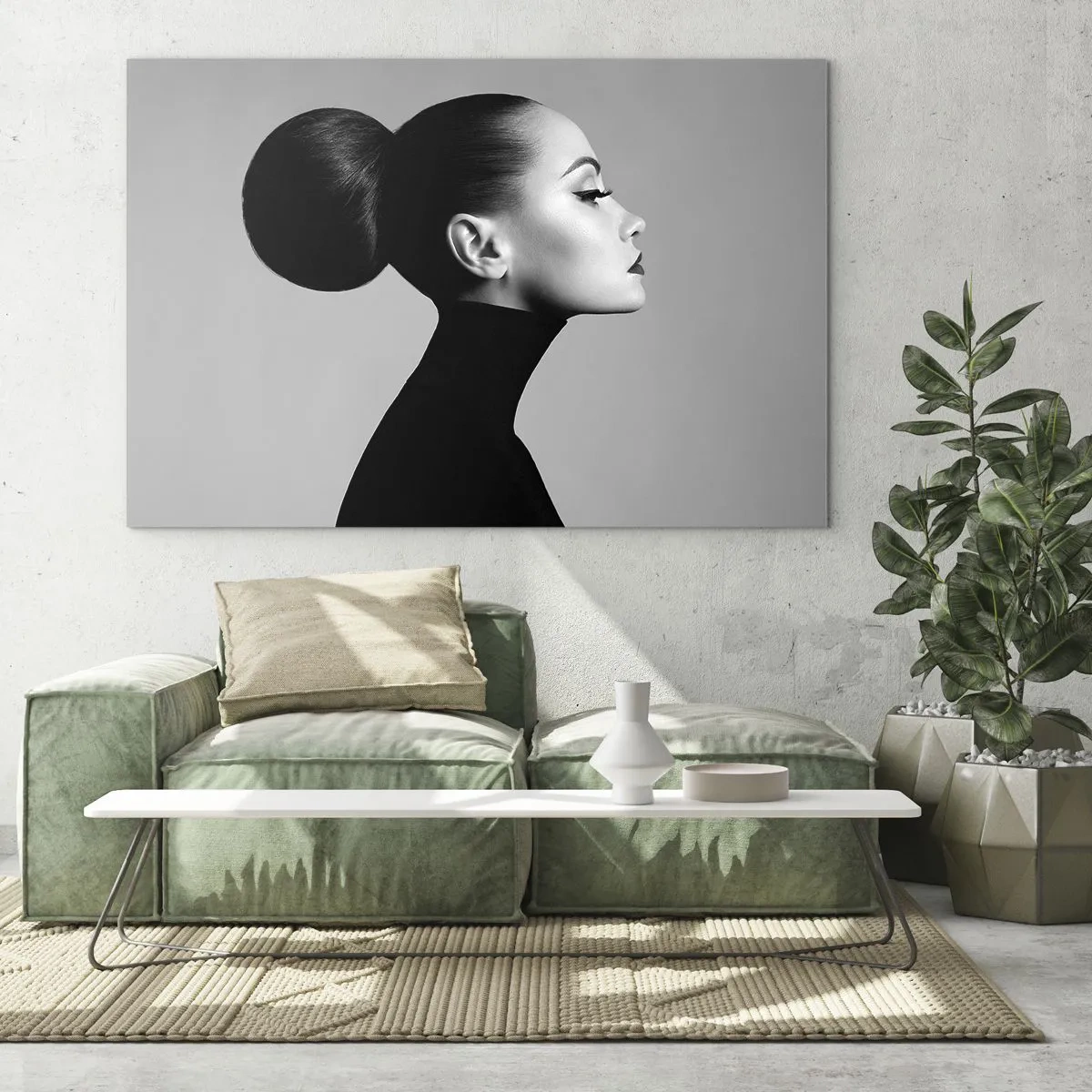 Quadro em vidro - Nefertiti moderna - 120x80 cm